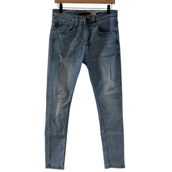 Interview Jeans Rebel Blues: Chicago Distressed Super Skinny 32 Waist Jeans - Picture 1 of 8